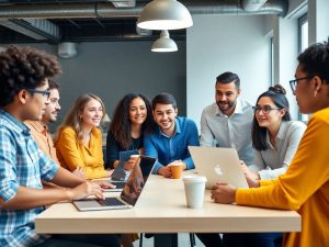 Antreprenori colaborând pentru finanțare francize startup-uri.