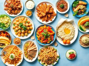 Diversitate de preparate culinare din francize alimentare promițătoare.