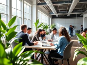 Oamenii lucrează împreună în spații moderne și luminoase.