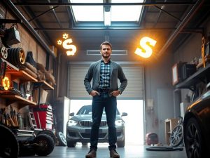 O franciză într-un garaj din Cluj a explodat.